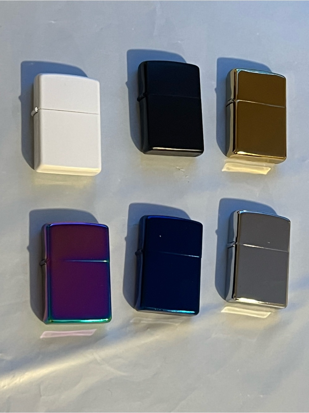 6 pack Metal Flint Lighter Lot Brand New 6 colors